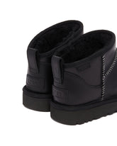 Black Classic Ultra Mini Leather Regenerate Boots | PDP | Antonia