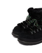 UGG X Sacai Black Leather Hiker Boots | PDP | Antonia