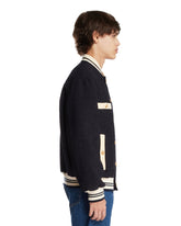 Blue Cotton Tweed Bomber | PDP | Antonia