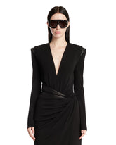 Body Con Scollo A V Nero - VERSACE WOMEN | PLP | Antonia