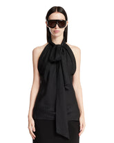 Top Lavalliere In Seta Nero - VERSACE WOMEN | PLP | Antonia