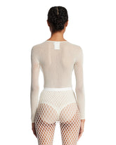 White RHW Mesh Bodysuit | PDP | Antonia