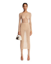 Beige Lace Stirrup Leggings - WARDROBE NYC WOMEN | PLP | Antonia