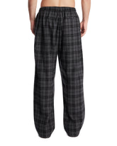 Gray Wool Checkered Pants | PDP | Antonia