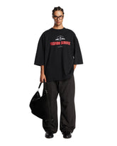 Black Fashion Service Cotton T-Shirt - WILLY CHAVARRIA MEN | PLP | Antonia