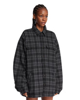 Gray Plaid Wool Overshirt | PDP | Antonia