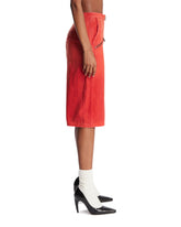 Red Workwear Midi Skirt | PDP | Antonia