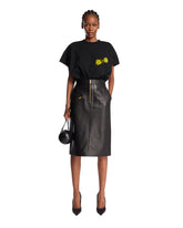 Black Leather Midi Skirt - Women's skirts | PLP | Antonia