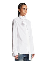 White Cotton Bow Shirt | PDP | Antonia