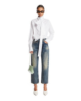 White Cotton Bow Shirt - WELCOME PROMO ROW | PLP | Antonia