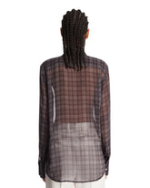 Gray Silk Bow Shirt | PDP | Antonia