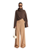 Brown Wool Shawl Collar Sweater - WELCOME PROMO ROW | PLP | Antonia