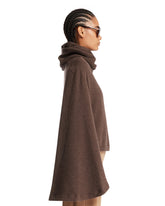 Brown Wool Shawl Collar Sweater | PDP | Antonia