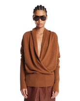 Brown V-Neck Sweater - WELCOME PROMO ROW | PLP | Antonia