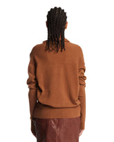 Brown V-Neck Sweater | PDP | Antonia