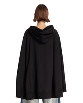 Felpa Oversize Con Zip Nera | PDP | Antonia