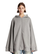 Felpa Oversize Con Zip Grigia | PDP | Antonia