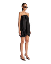 Black Satin Mini Dress | PDP | Antonia