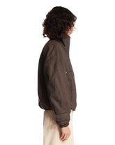 Brown Wool Bomber Jacket | PDP | Antonia