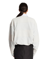 Gray Striped Cotton Sweatshirt | PDP | Antonia