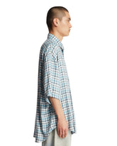 Blue Checked Button-Up Shirt | PDP | Antonia