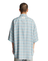 Blue Checked Button-Up Shirt | PDP | Antonia