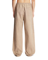 Beige Wide-Leg Cotton Trousers | PDP | Antonia