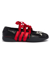Simone Rocha x Adidas Originals Black Embellished Ballerina Flats | PDP | Antonia