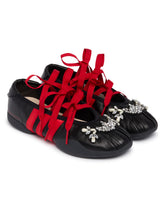 Simone Rocha x Adidas Originals Black Embellished Ballerina Flats | PDP | Antonia