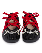 Simone Rocha x Adidas Originals Black Embellished Ballerina Flats | PDP | Antonia