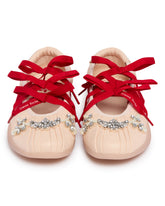 Simone Rocha x Adidas Originals Pink Embellished Ballerina Flats | PDP | Antonia