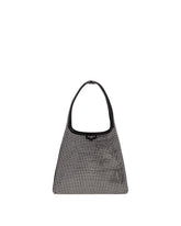 Black Leather Mini Studded Hobo Bag - Women's bags | PLP | Antonia