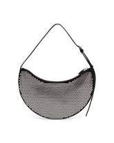 Black Studded One Piece Demi Lune Bag | PDP | Antonia