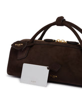 Brown Le Teckel Suede Clutch | PDP | Antonia