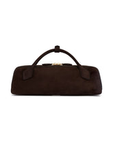 Brown Le Teckel Suede Clutch | PDP | Antonia