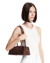 Alaia Brown Nubuck Medium Le Teckel Bag | PDP | Antonia