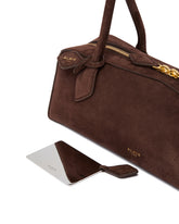 Alaia Brown Nubuck Medium Le Teckel Bag | PDP | Antonia