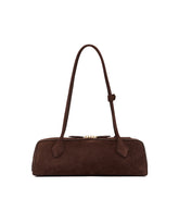 Alaia Brown Nubuck Medium Le Teckel Bag | PDP | Antonia