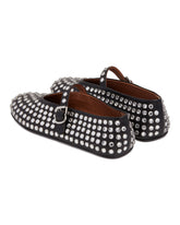Black Flat Rhinestone Ballerinas | PDP | Antonia