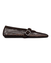 Brown Fishnet Ballet Flats | PDP | Antonia