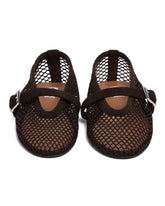 Brown Fishnet Ballet Flats | PDP | Antonia
