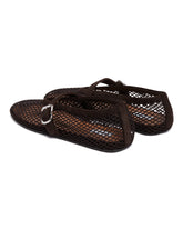 Brown Fishnet Ballet Flats | PDP | Antonia