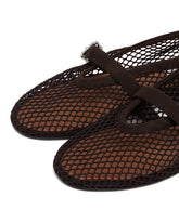 Brown Fishnet Ballet Flats | PDP | Antonia