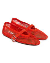 Orange Mesh Flat Ballet Flats | PDP | Antonia