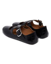 Ballerine Flat Incrociate Stampa Pitone Nere | PDP | Antonia