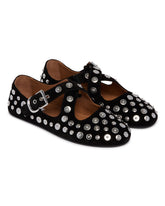 Black Criss-Cross Flat Ballerina Shoes | PDP | Antonia