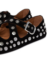 Black Criss-Cross Flat Ballerina Shoes | PDP | Antonia