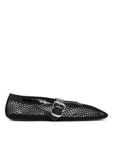 Black Mesh Flat Ballerinas - New arrivals women | PLP | Antonia