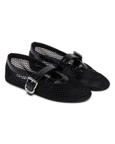 Black Mesh Flat Ballerinas | PDP | Antonia