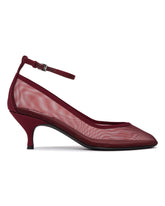Red Mesh Pumps | PDP | Antonia